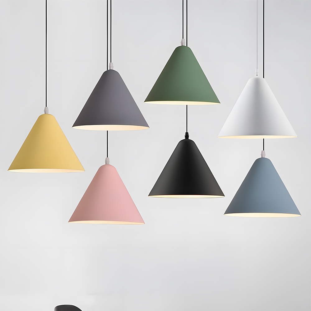 Modern Industrial Multi-Color Iron Pendant Light