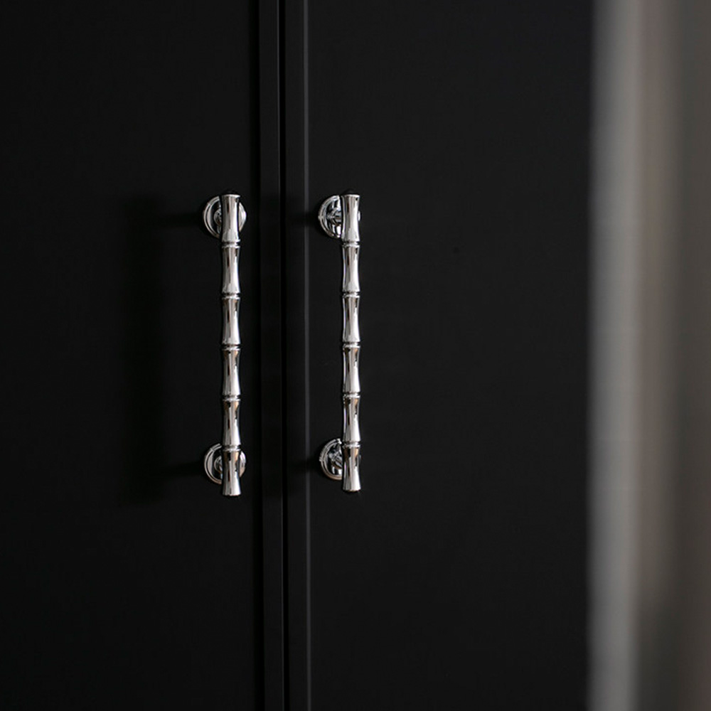 Light French Bamboo Polished Brass Drawer Pulls