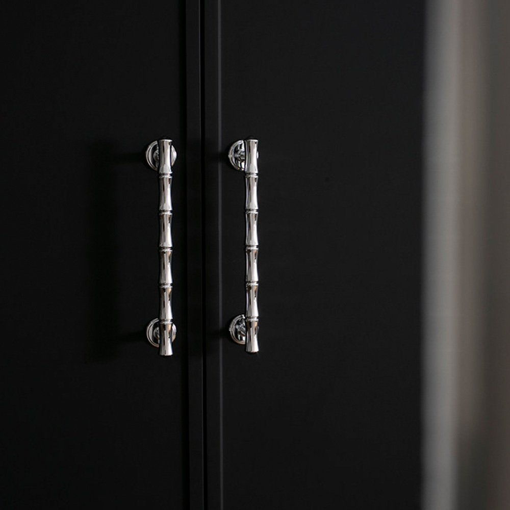 Light French Bamboo Polished Brass Drawer Pulls