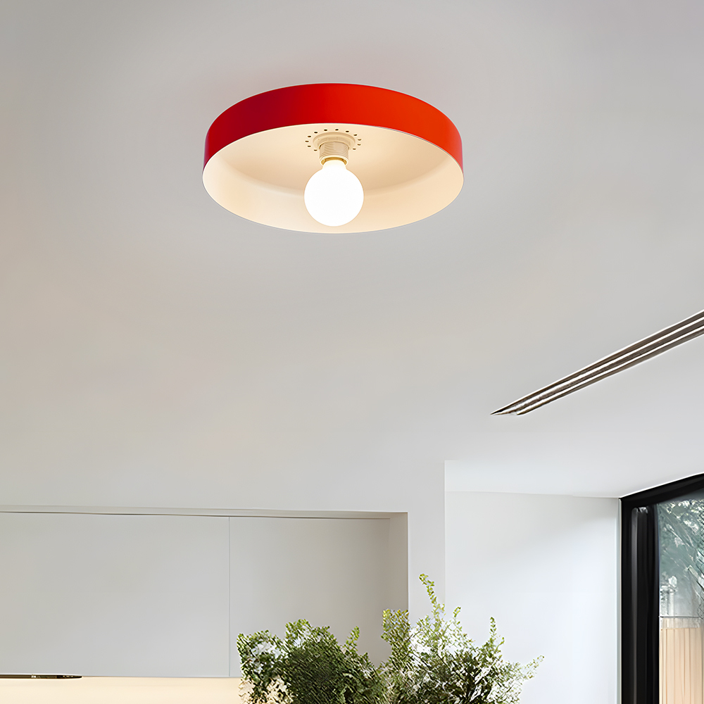 Semi Flush Simple Colorful Iron Bedroom Ceiling Lights