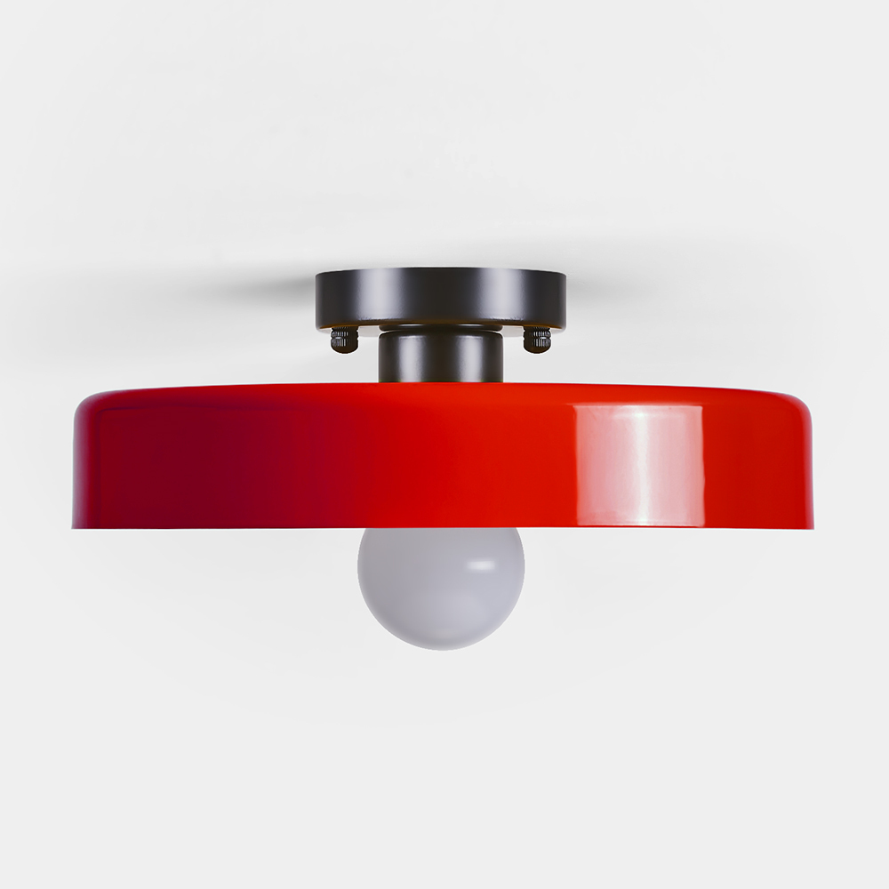 Semi Flush Simple Colorful Iron Bedroom Ceiling Lights