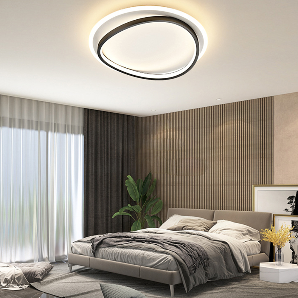 Round Simple LED Bedroom White Ceiling Lights