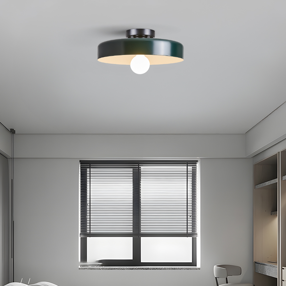 Semi Flush Simple Colorful Iron Bedroom Ceiling Lights