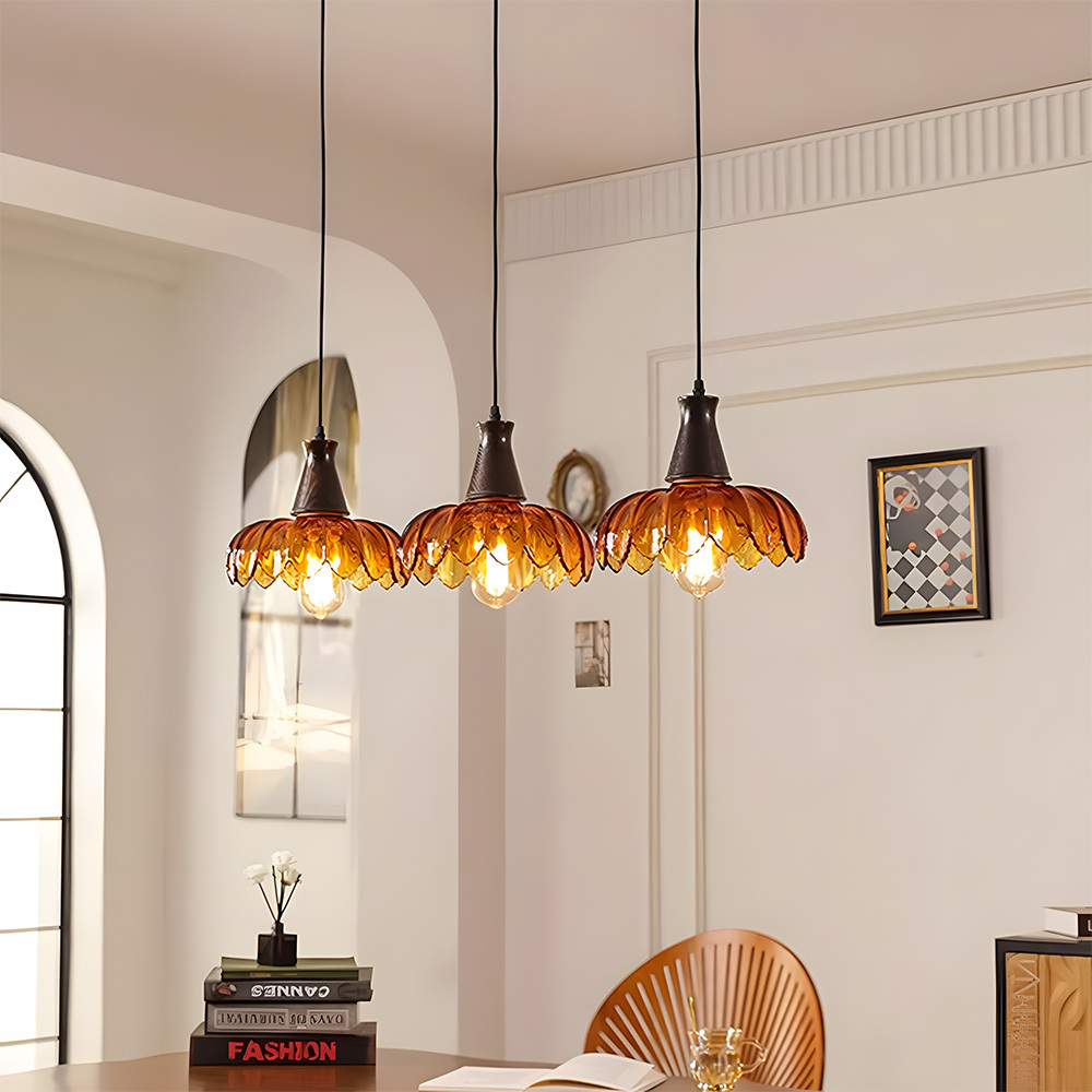 [Copy]Retro Crackle Glass LED Dining Room Pendant Light