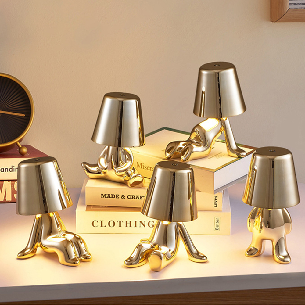 Creative Small Gold and Silver Table Lamps