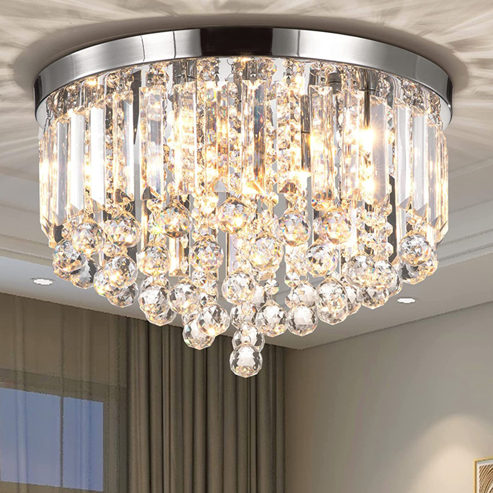 Modern Large Round Crystal Chandelier Ceiling Light​