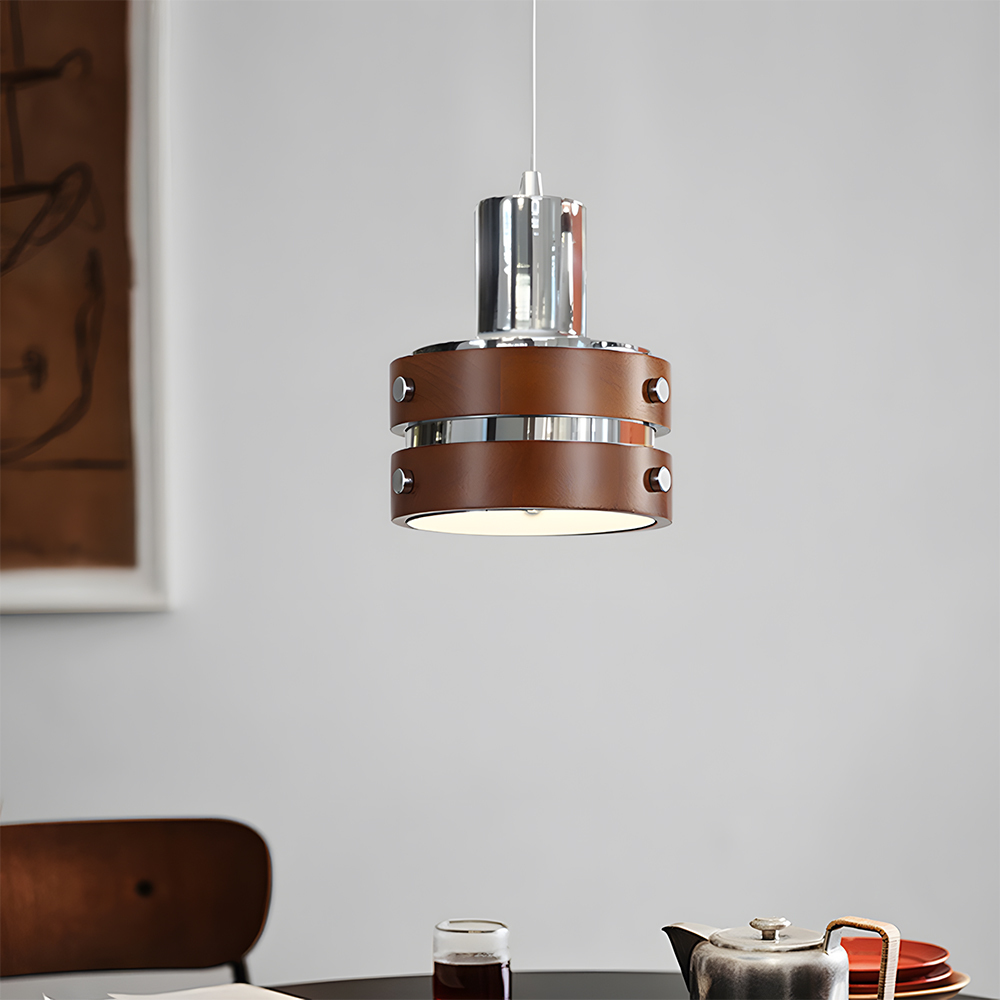 Iron Wood Brown Pendant Light Set