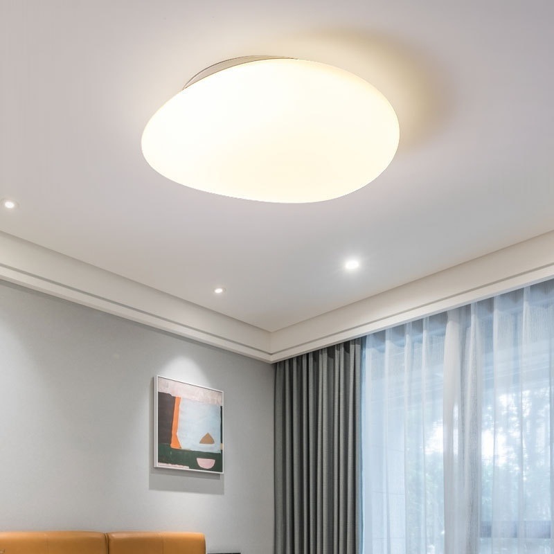 Pebble Shape Simple LED Bedroom White Ceiling Lights