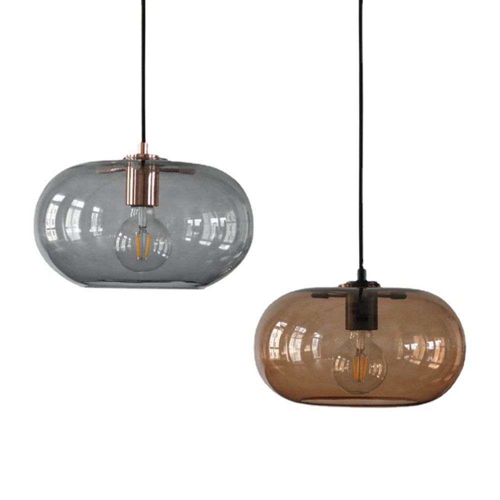 Modern Glass Iron Pendant Light For Kitchen