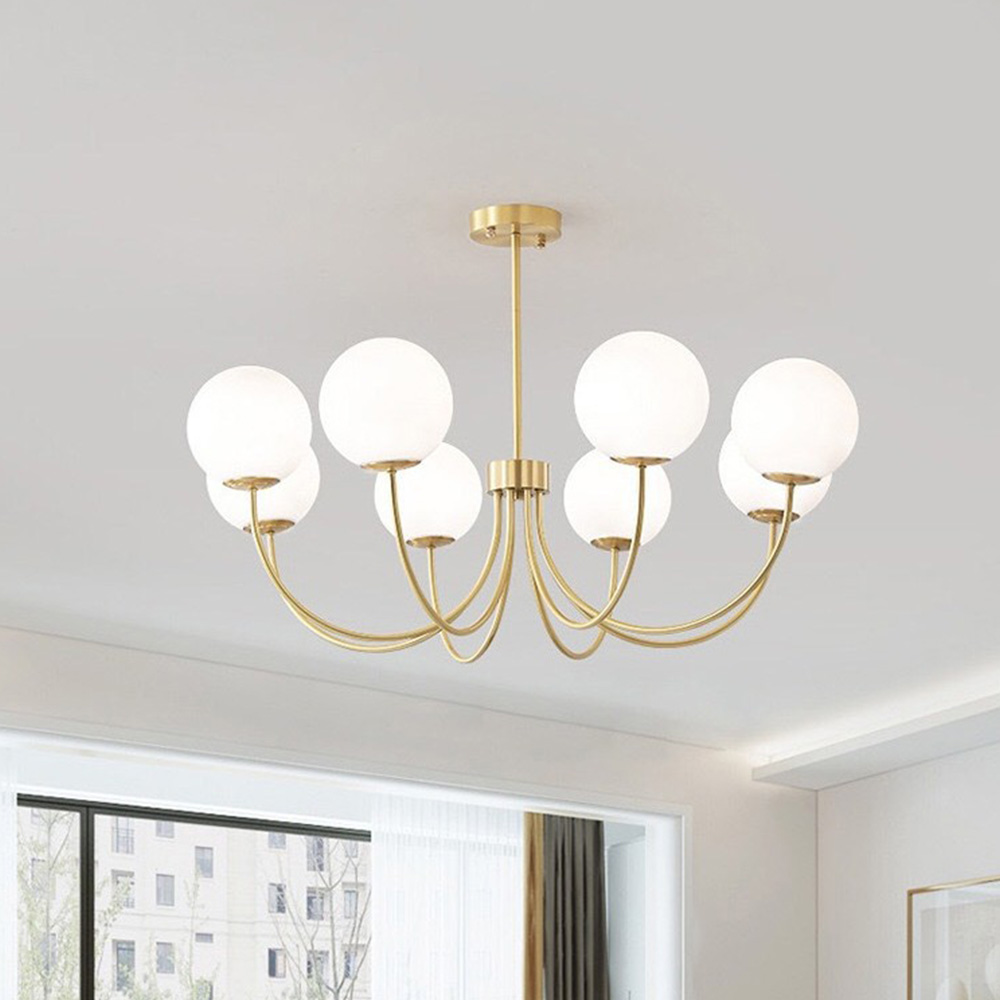 Bubb White Glass Marshmallow Chandelier