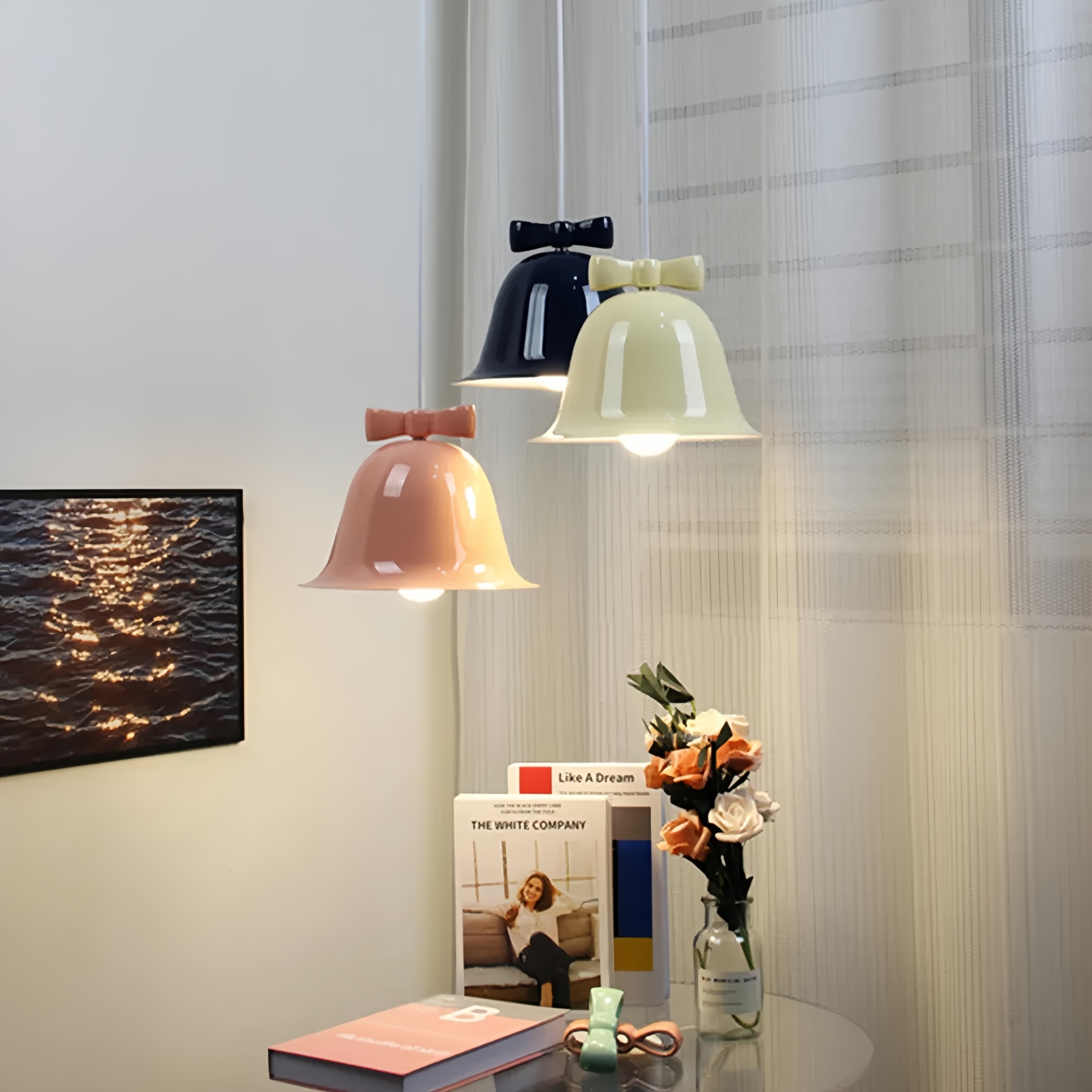 Creative Colorful Mini Bow Iron Pendant Light