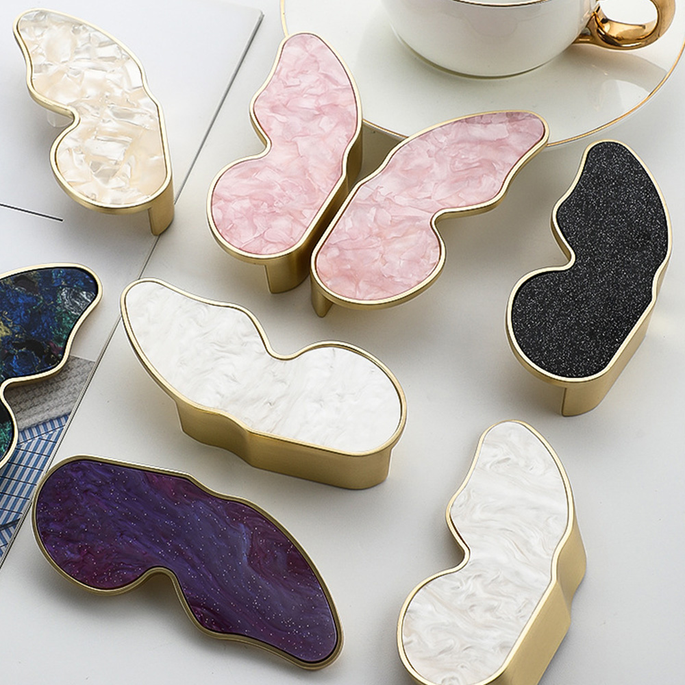 Nordic Shell Resin Butterfly Drawer Pull