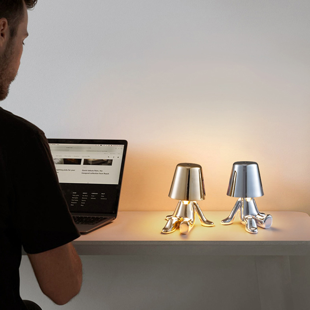 Creative Small Gold and Silver Table Lamps