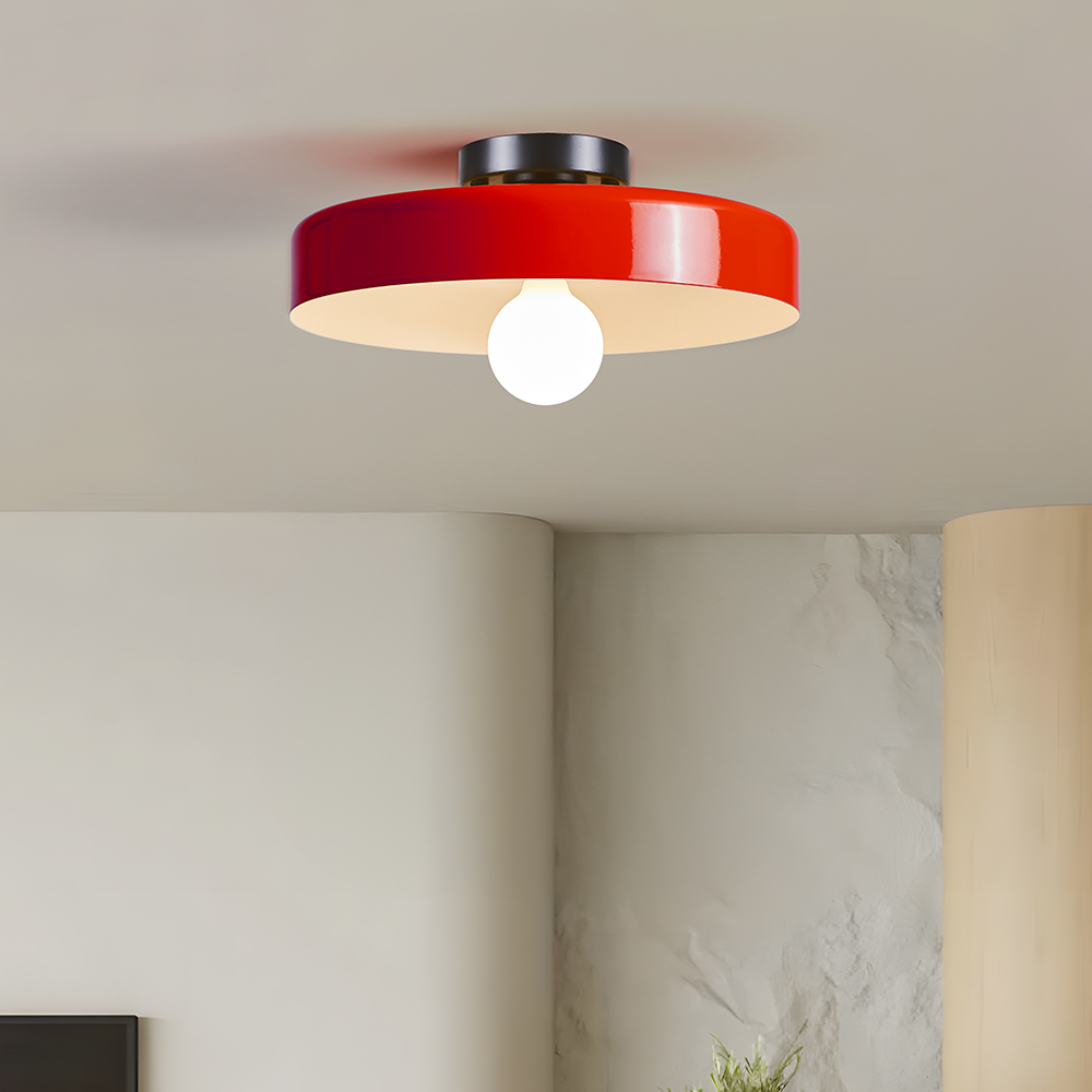 Semi Flush Simple Colorful Iron Bedroom Ceiling Lights