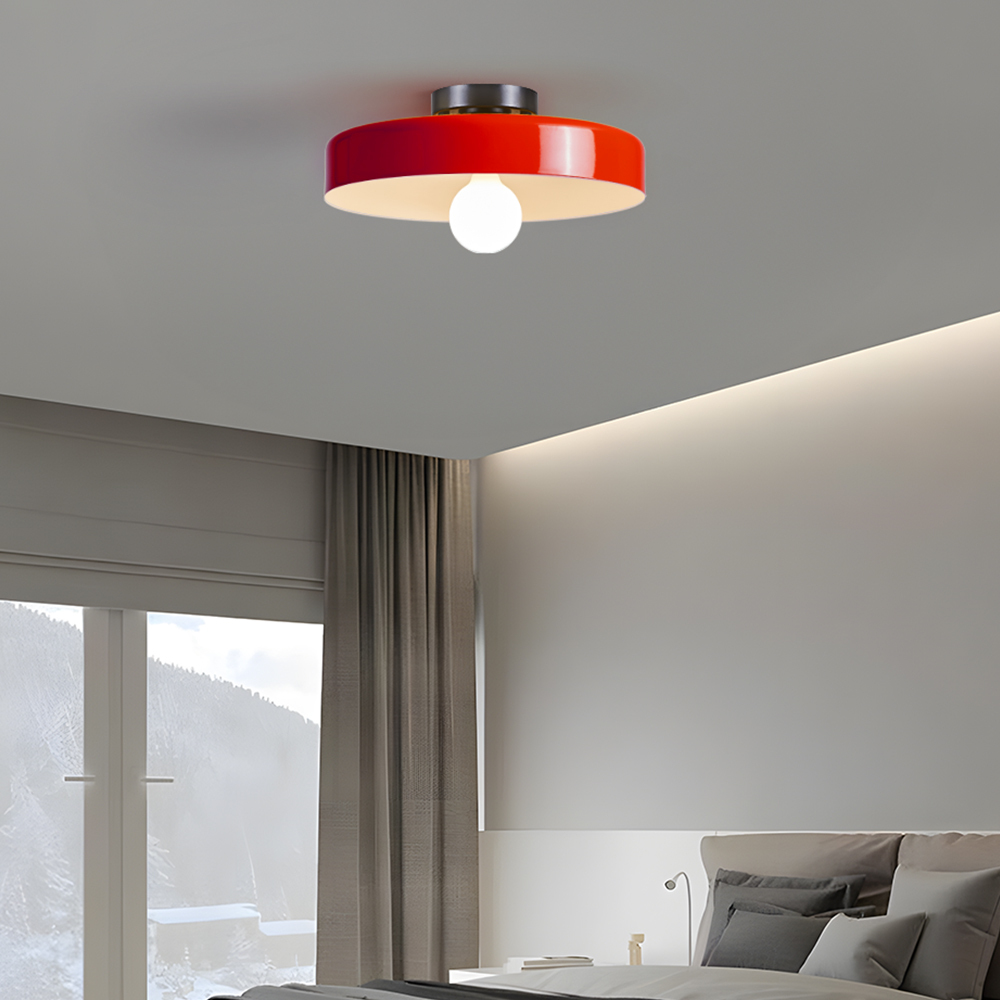 Semi Flush Simple Colorful Iron Bedroom Ceiling Lights