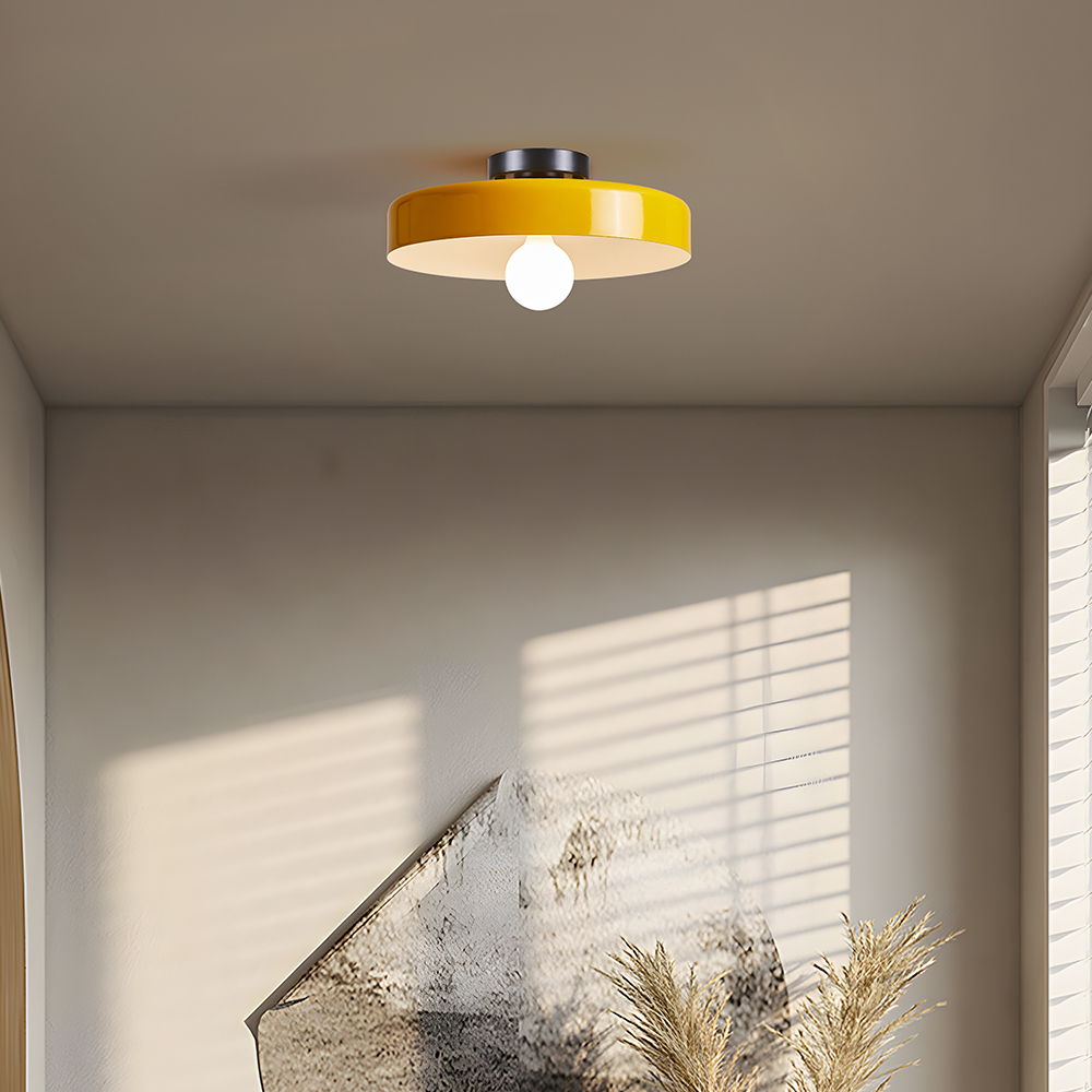 Semi Flush Simple Colorful Iron Bedroom Ceiling Lights