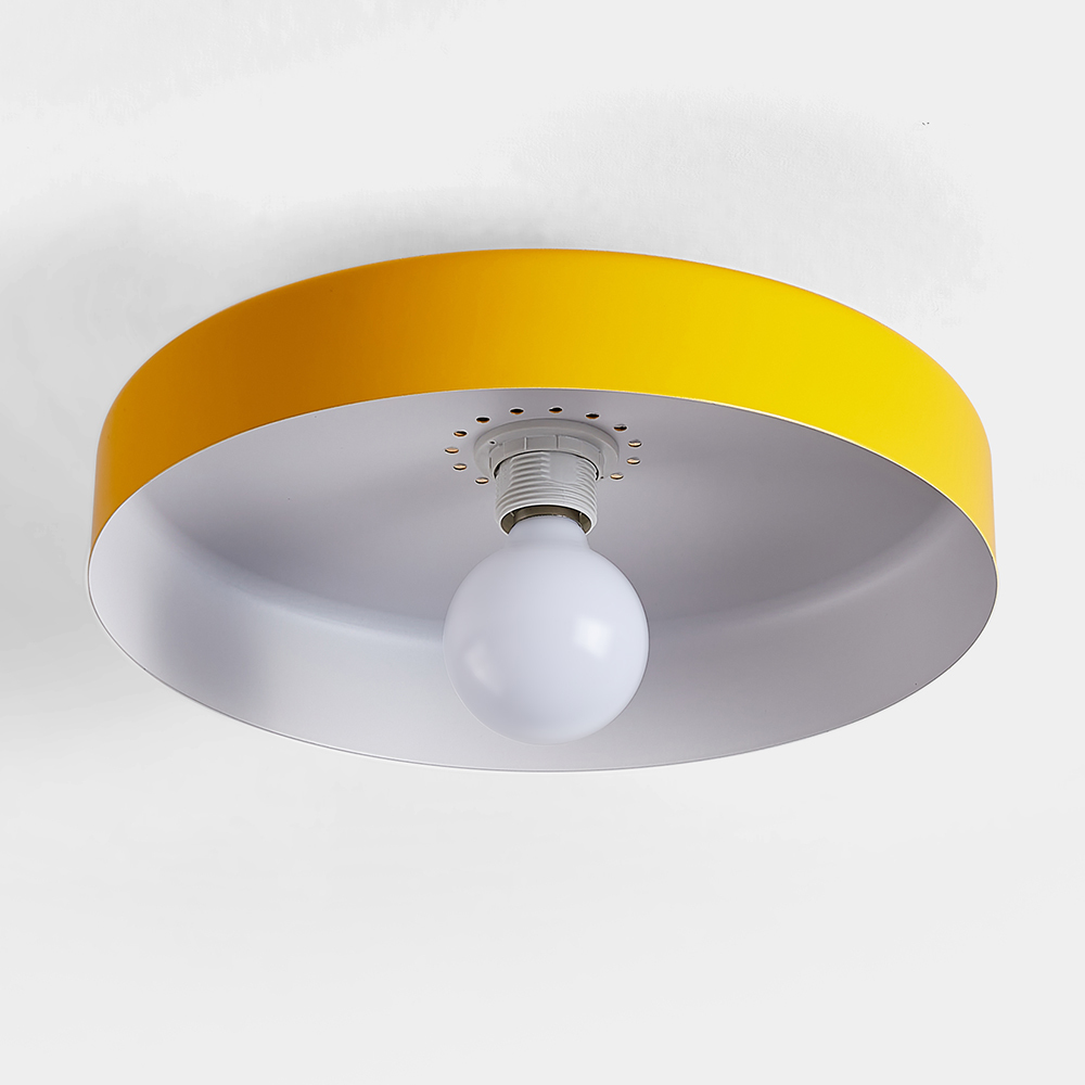 Semi Flush Simple Colorful Iron Bedroom Ceiling Lights