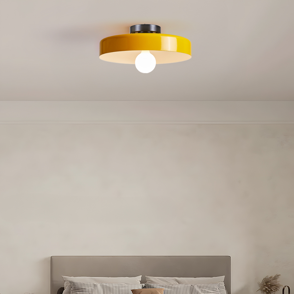 Semi Flush Simple Colorful Iron Bedroom Ceiling Lights