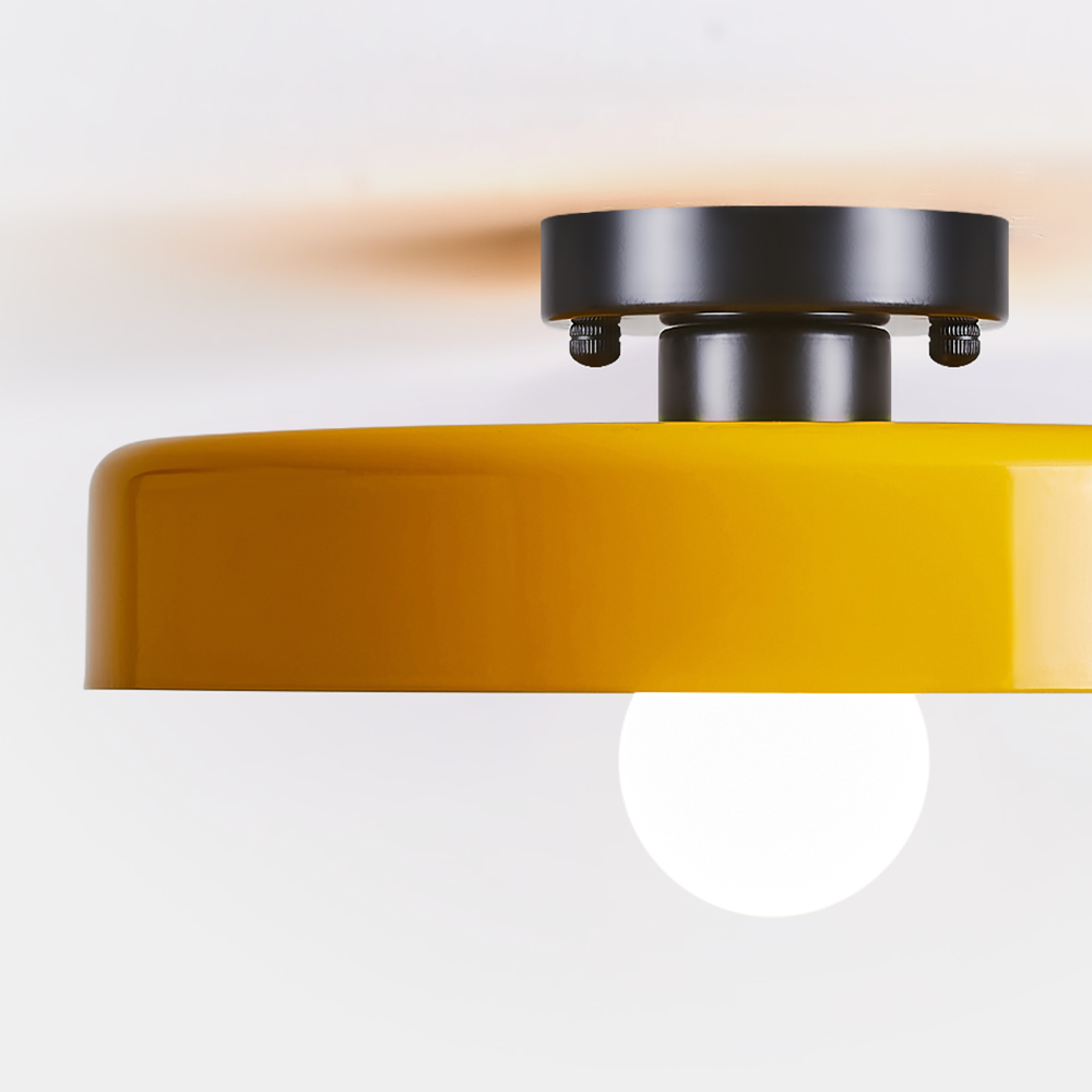 Semi Flush Simple Colorful Iron Bedroom Ceiling Lights