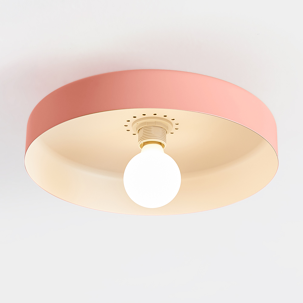 Semi Flush Simple Colorful Iron Bedroom Ceiling Lights