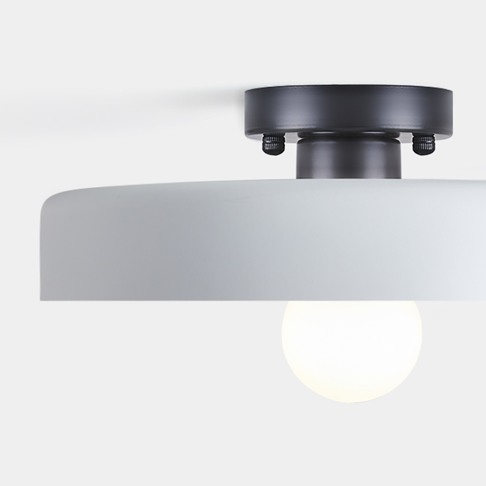 Semi Flush Simple Colorful Iron Bedroom Ceiling Lights