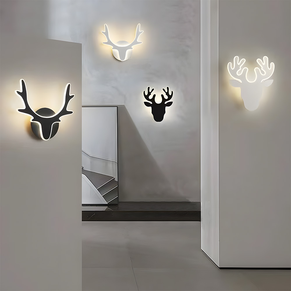 Nordic Deer Creative Living Room LED Wall Lamp