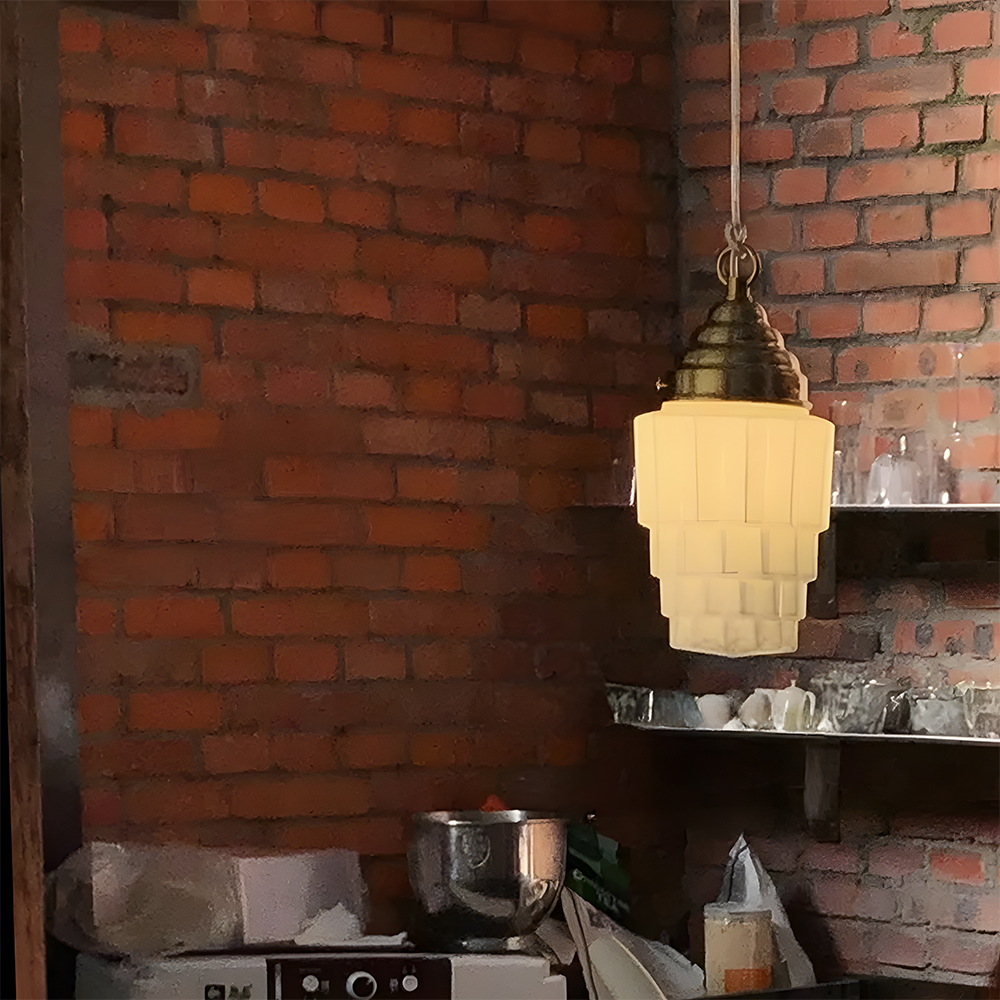 Modern Pendant Light Fixture White Finish Hanging Light