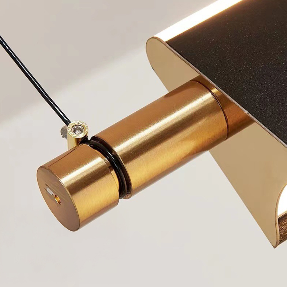 Minimalist Modern LED Black Up-and-Down Lighting Linear Pendant 