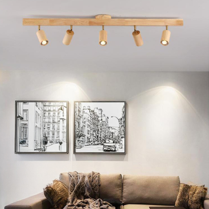 Japanese Minimalist Solid Wood Spotlight for TV Accent Wall