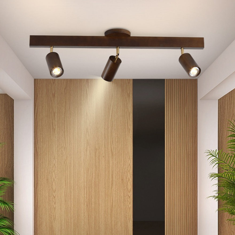 Japanese Minimalist Solid Wood Spotlight for TV Accent Wall