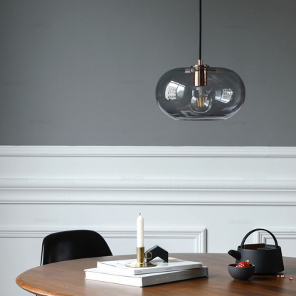 Modern Glass Iron Pendant Light For Kitchen