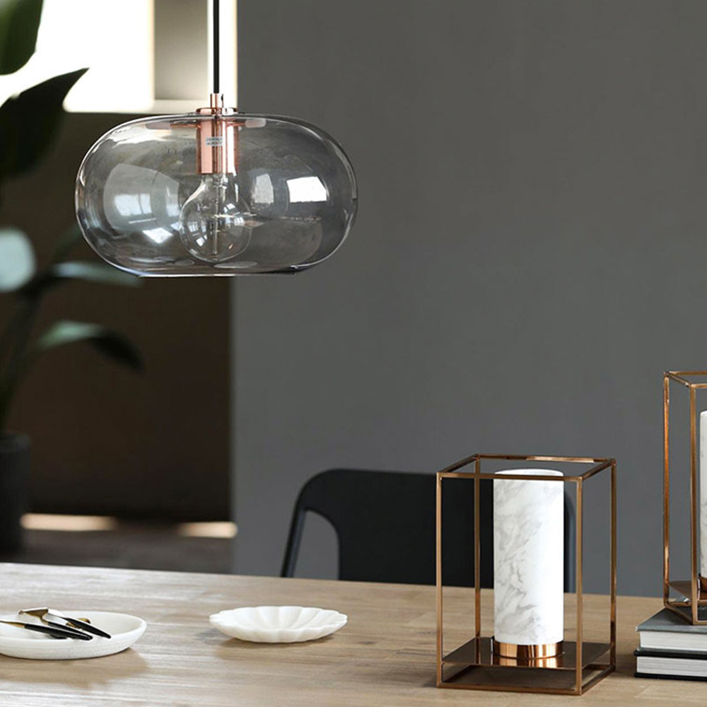 Modern Glass Iron Pendant Light For Kitchen