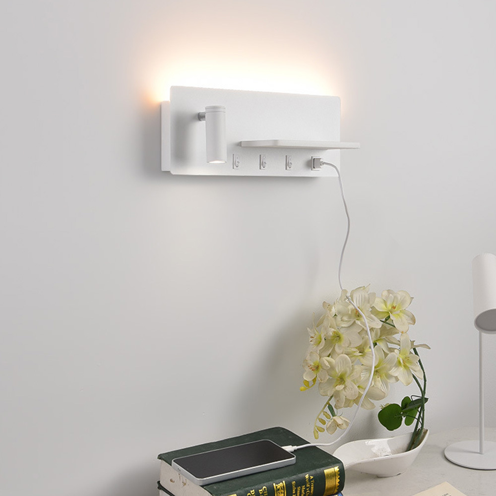 Simple LED Wall Sconce Rotable Spotlight Bedside Wall Light