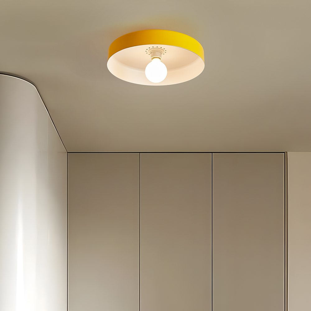 Semi Flush Simple Colorful Iron Bedroom Ceiling Lights