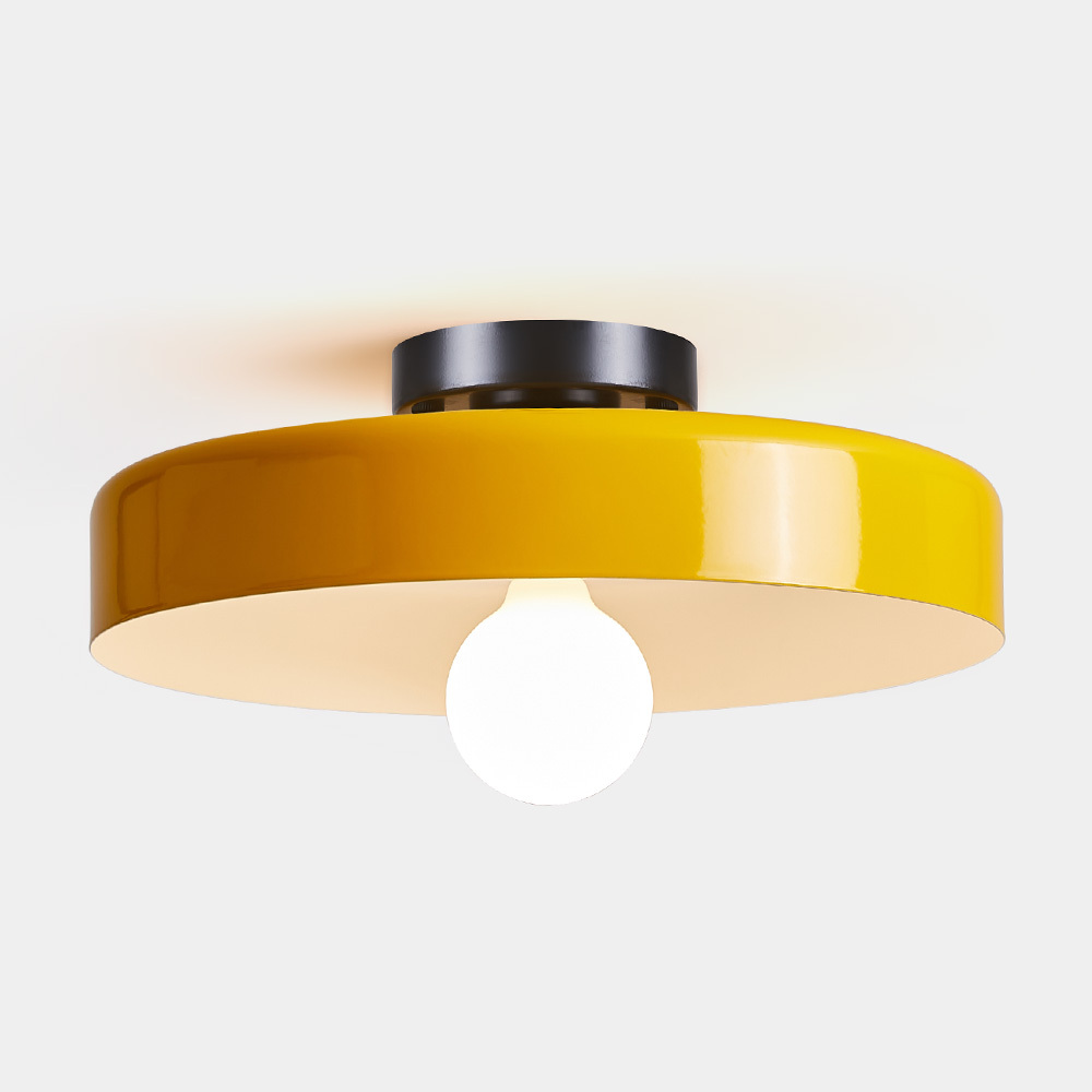 Semi Flush Simple Colorful Iron Bedroom Ceiling Lights