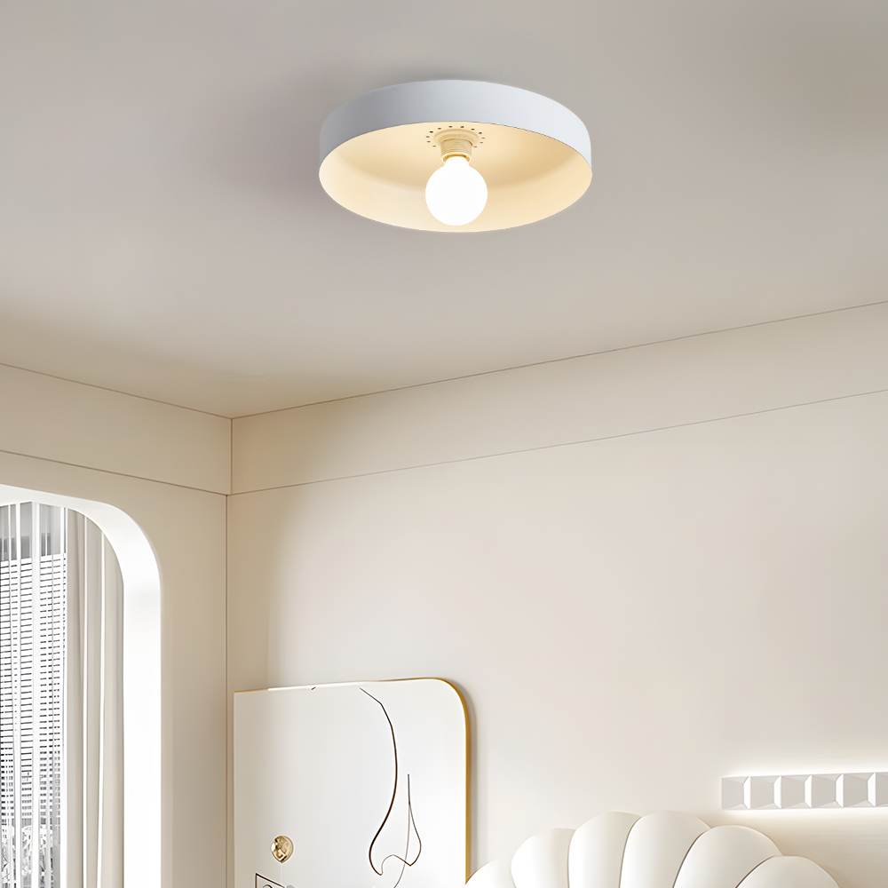 Semi Flush Simple Colorful Iron Bedroom Ceiling Lights