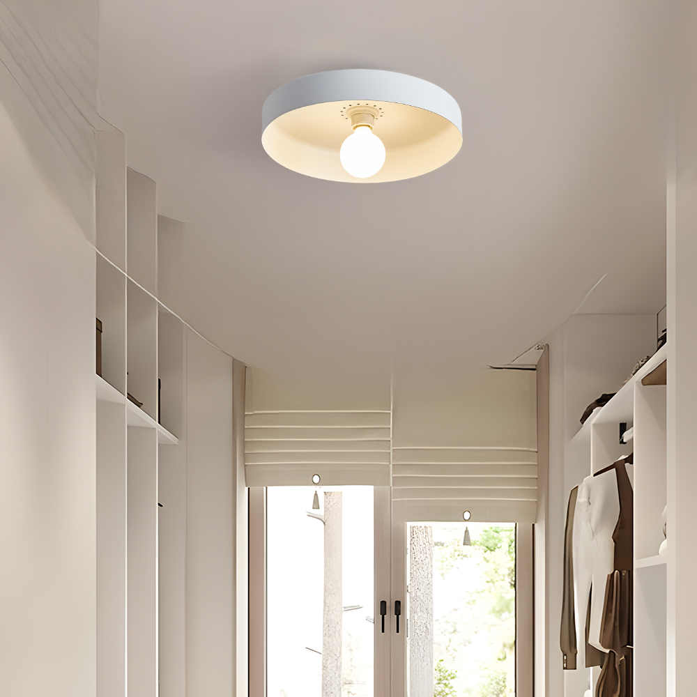 Semi Flush Simple Colorful Iron Bedroom Ceiling Lights