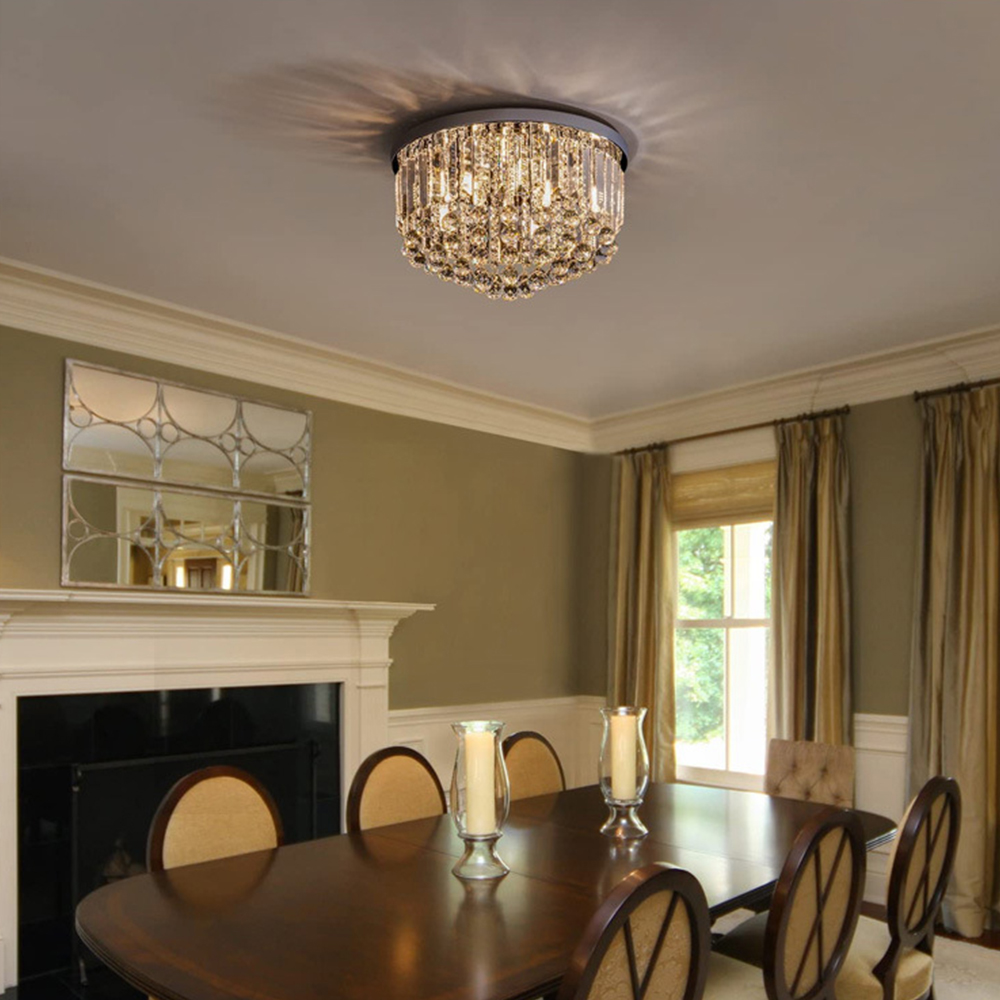 Crystal Round Chandelier |Modern Large Ceiling Light\u200b, image size:1000x1000
