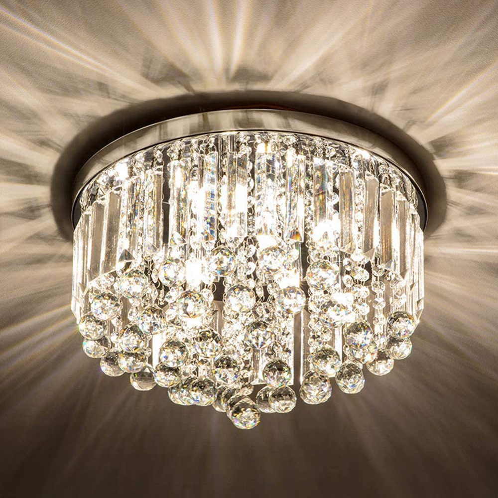 Modern Large Round Crystal Chandelier Ceiling Light​