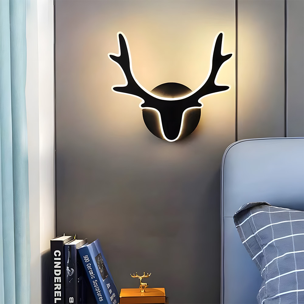 Nordic Deer Creative Living Room LED Wall Lamp