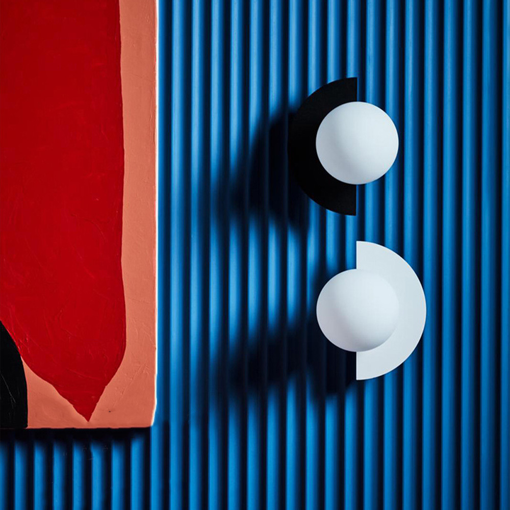 [Copy]Ball Glass Black Wall Lamp Bedside Wall Sconce