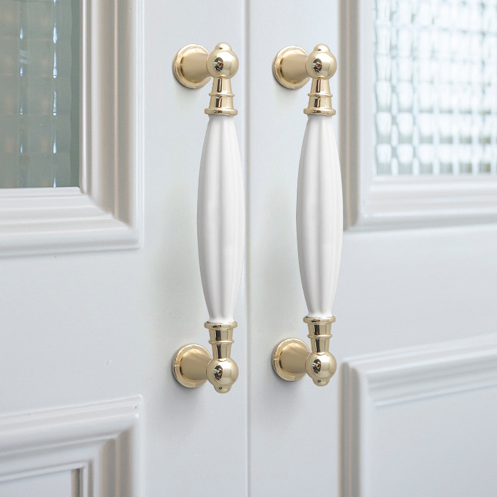 Modern Solid Zinc Alloy & Ceramic Cabinet Pulls