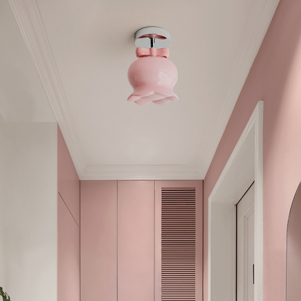 Modern Cream Style Flower Shaped Ceiling Lighting