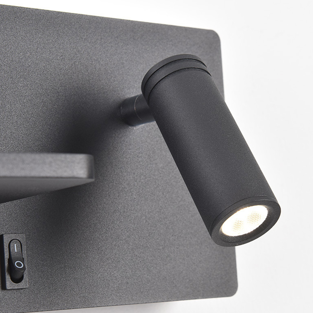 Simple LED Wall Sconce Rotable Spotlight Bedside Wall Light