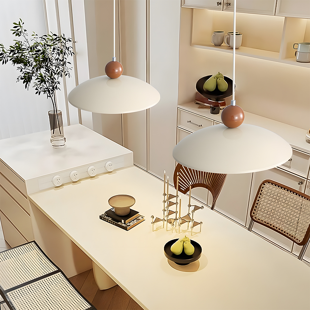 Scandi-Style Cream Minimalist Acrylic Pendant Light