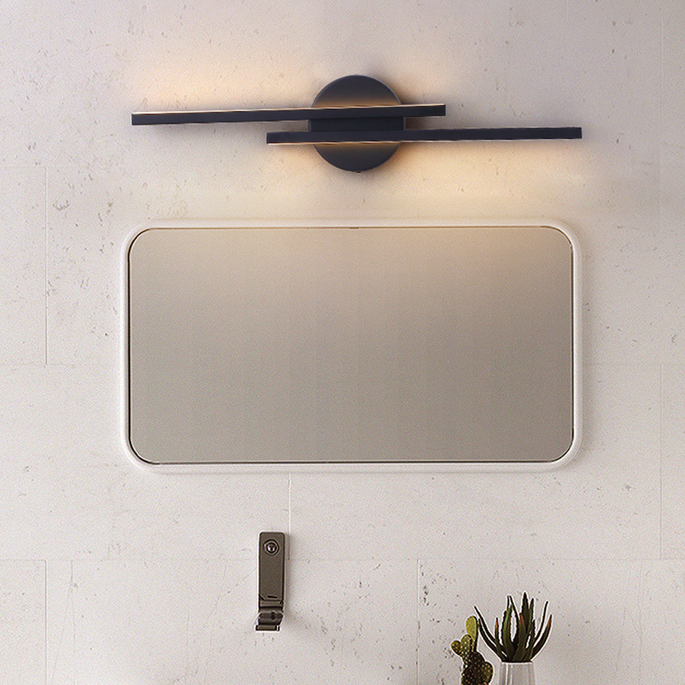 Modern LED Wall Sconce, Black Acrylic & Iron