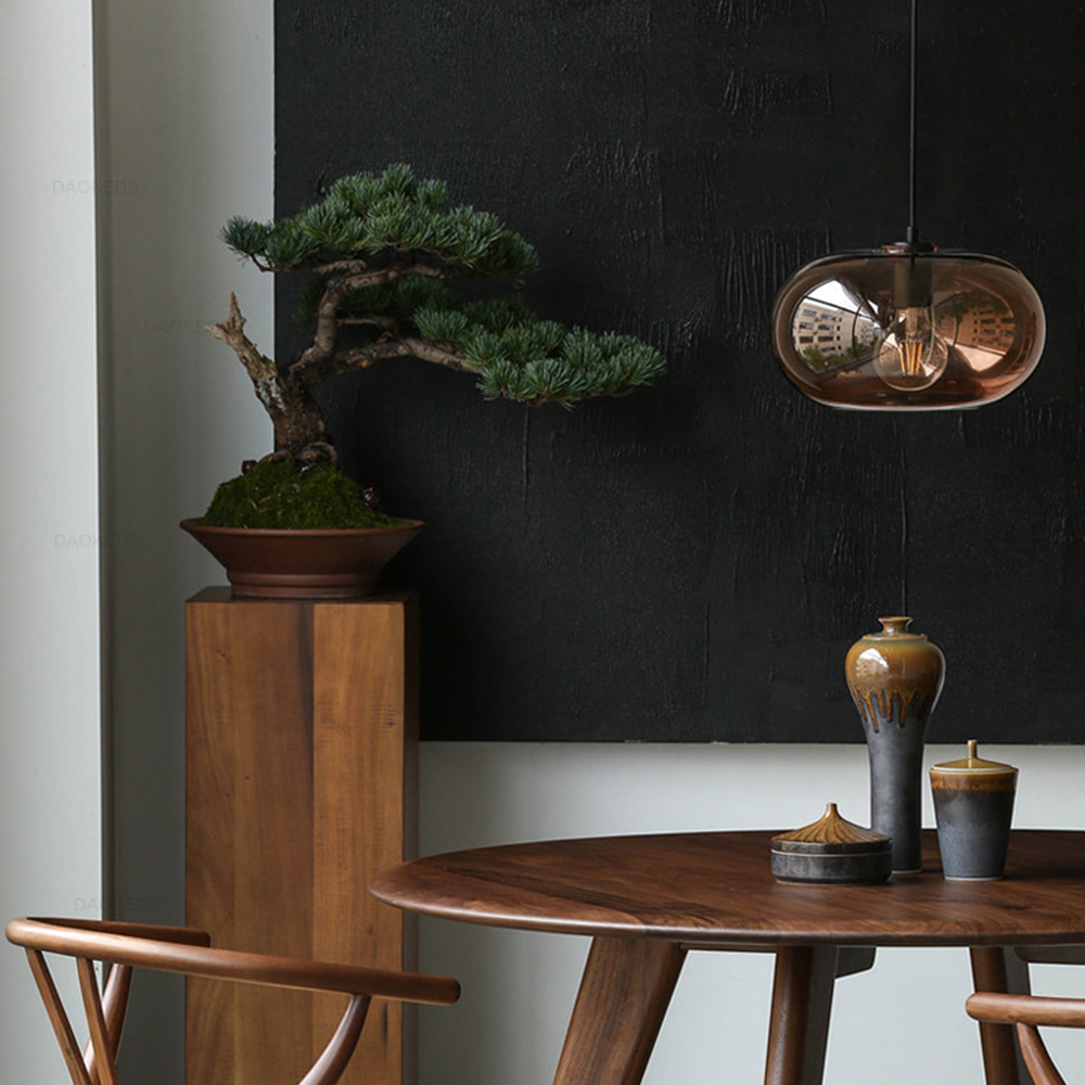 Modern Glass Iron Pendant Light For Kitchen