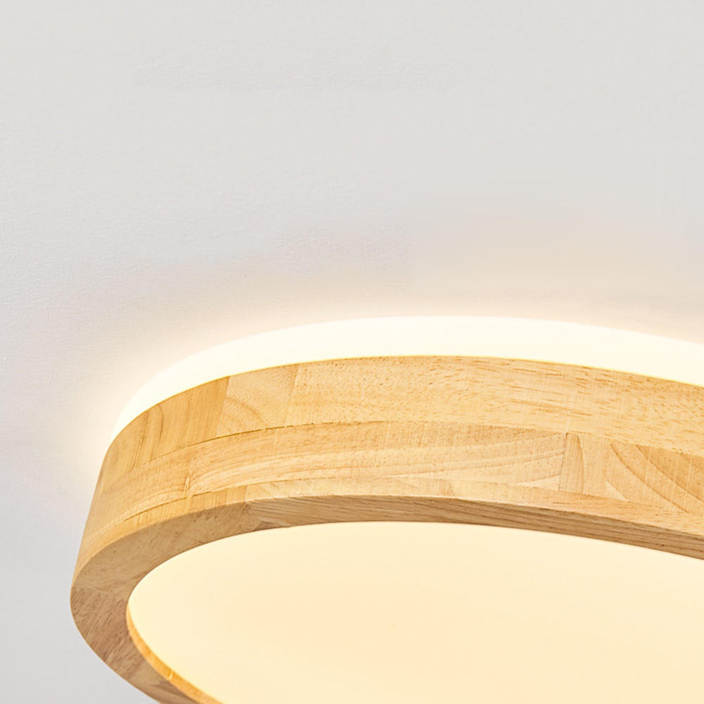 Simple Wood LED Ceiling Lights For Bedroom 