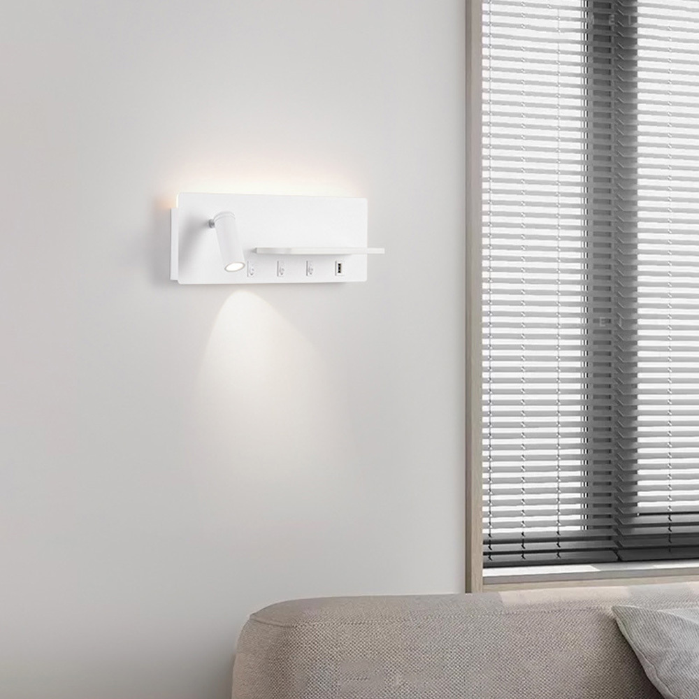 Simple LED Wall Sconce Rotable Spotlight Bedside Wall Light