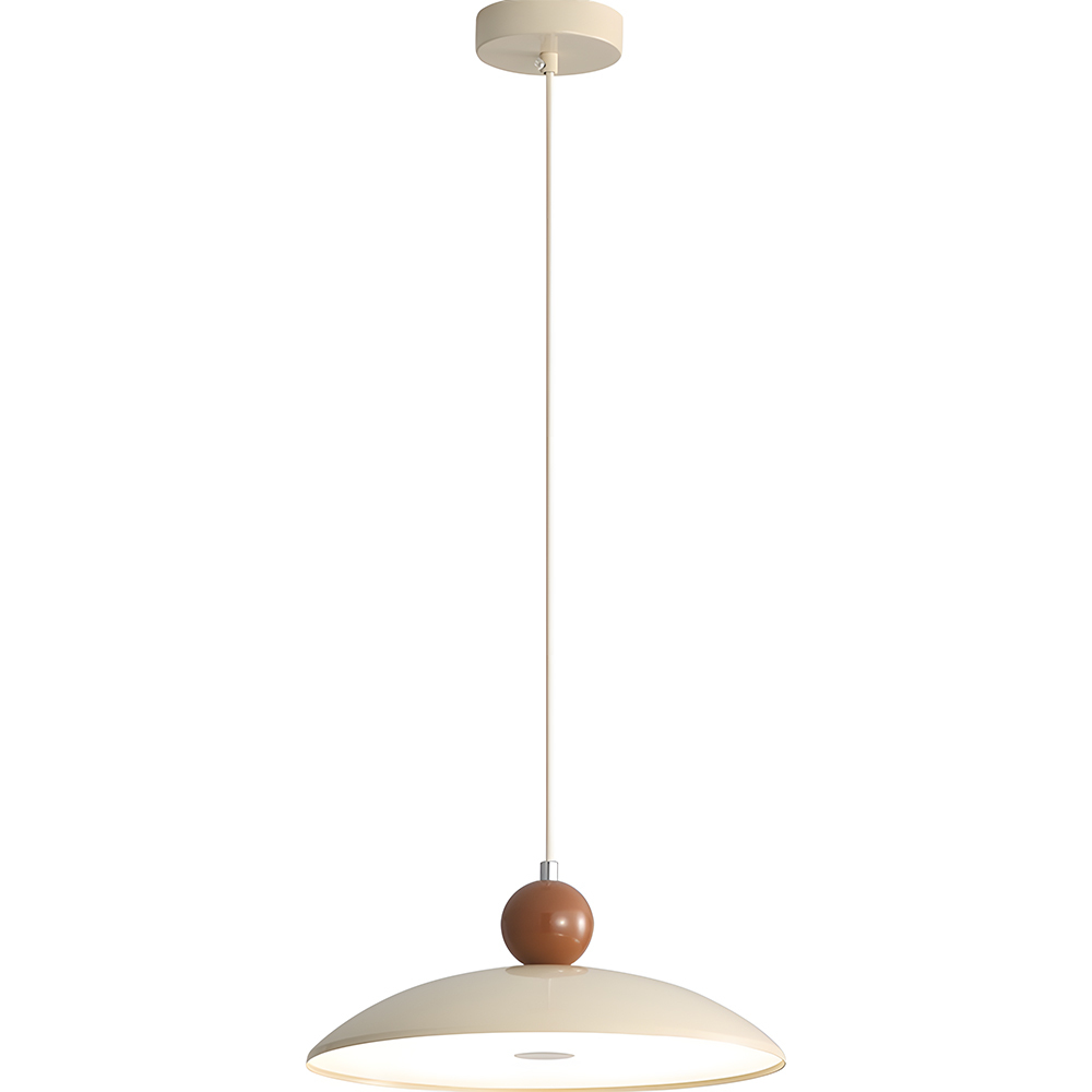 Scandi-Style Cream Minimalist Acrylic Pendant Light